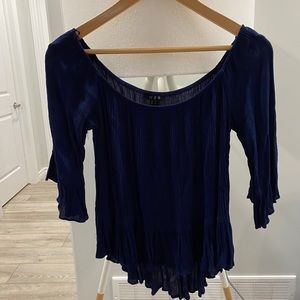 Navy Off The Shoulder